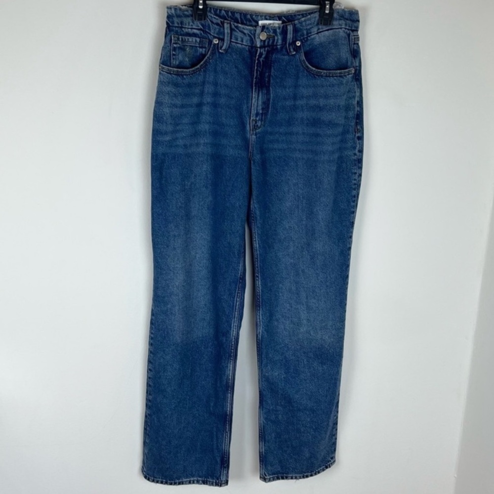 Good American Good 90s Distressed Straight Jeans Size 10 / 30 - Picture 3 of 6